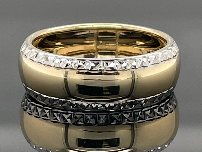 RING AUS 585/- GELBGOLD TEILDIAMANTIERT