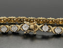 ARMBAND 925/-SILBER VERGOLDET MIT DIAMANTEN (GES. CA. 0,25 ct.)