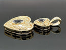 ANHÄNGER AUS 925/- SILBER VERGOLDET MIT TANSANIT AAA+ (GES. CA. 0,56ct.)