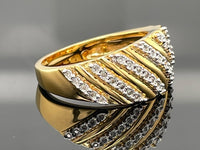 RING AUS 925/- SILBER VERGOLDET MIT DIAMANTEN (GES.CA.0,21 ct.)