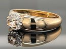RING AUS 925/- SILBER VERGOLDET MIT MORGANIT & ZIRKON