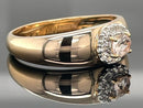 RING AUS 925/- SILBER VERGOLDET MIT MORGANIT & ZIRKON