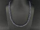 COLLIER 925/- SILBER VERGOLDET MIT SAPHIR