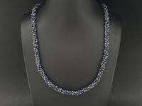 COLLIER 925/- SILBER VERGOLDET MIT SAPHIR