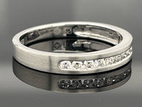 RING AUS 950/- PLATIN MIT BRILLANTEN (LR) AUS KANADA (GES.CA. 0,20 ct.)