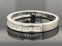 RING AUS 950/- PLATIN MIT BRILLANTEN (LR) AUS KANADA (GES.CA. 0,20 ct.)