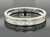 RING AUS 950/- PLATIN MIT BRILLANTEN (LR) AUS KANADA (GES.CA. 0,20 ct.)