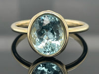 RING AUS 585/- GELBGOLD SANTA MARIA AQUAMARIN (CA.3,20 ct.)