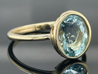 RING AUS 585/- GELBGOLD SANTA MARIA AQUAMARIN (CA.3,20 ct.)