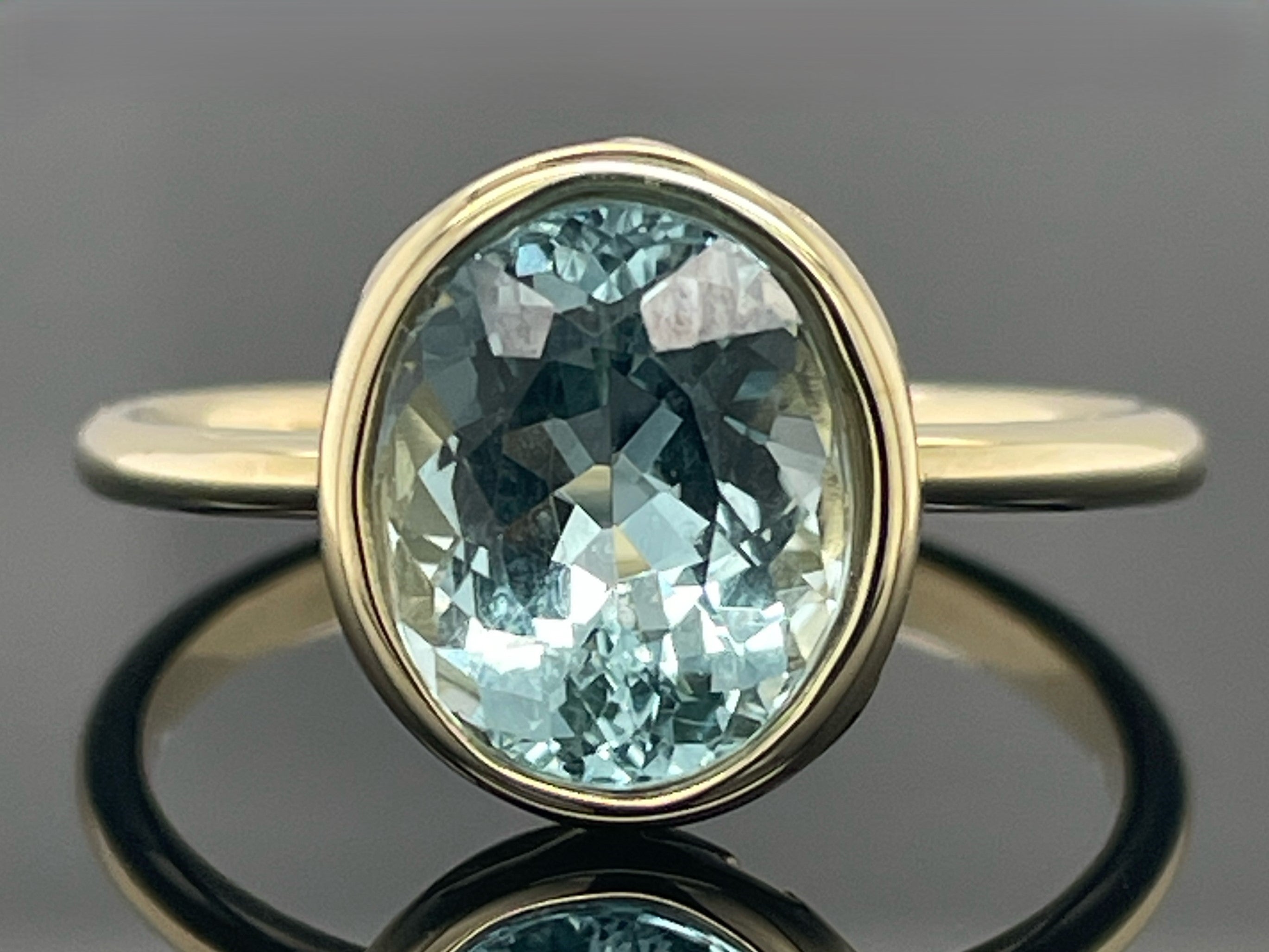 RING AUS 585/- GELBGOLD SANTA MARIA AQUAMARIN (CA.3,20 ct.)