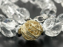 COLLIER 925/- SILBER RHODINIERT MIT BERGKRISTALL, HÄMATIT & SILBERELEMENT