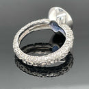 RING AUS 925/- SILBER RHODINIERT MIT FLUORIT (ca.2,63 ct.)