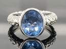 RING AUS 925/- SILBER RHODINIERT MIT FLUORIT (ca.2,63 ct.)