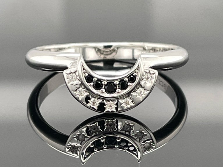 2-ER SET RING AUS 925/- SILBER BICOLOR MIT SPINELl & ZIRKON