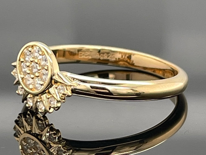 2-ER SET RING AUS 925/- SILBER BICOLOR MIT SPINELl & ZIRKON