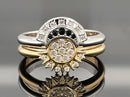 2-ER SET RING AUS 925/- SILBER BICOLOR MIT SPINELl & ZIRKON