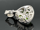 ANHÄNGER AUS 925/- SILBER RHODINIERT MIT BERNSTEIN ( CA. 2,67 ct.)