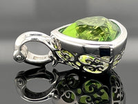 ANHÄNGER AUS 925/- SILBER RHODINIERT MIT BERNSTEIN ( CA. 2,67 ct.)