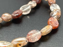 COLLIER 375/- GELBGOLD MIT MULTI ZIRKON , BK/BLATTG.-DUBL. BEH. & HÄMATIT