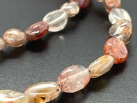 COLLIER 375/- GELBGOLD MIT MULTI ZIRKON , BK/BLATTG.-DUBL. BEH. & HÄMATIT