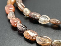 COLLIER 375/- GELBGOLD MIT MULTI ZIRKON , BK/BLATTG.-DUBL. BEH. & HÄMATIT