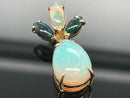 ANHÄNGER AUS 375/- GELBGOLD MIT KRISTALLOPAL (GES. CA. 1,605 ct.)