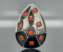 GLEITER AUS 925/-SILBER SCHWARZ RHOD. MIT FEUEROPAL (ges.ca. 0,405 ct.)