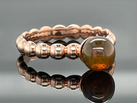 RING AUS 925/- SILBER ROSÉVERGOLDET MIT KRISTALLOPAL (CA. 1,22 ct.)
