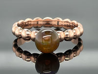 RING AUS 925/- SILBER ROSÉVERGOLDET MIT KRISTALLOPAL (CA. 1,22 ct.)