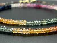COLLIER 375/- GELBGOLD MIT MULTI SAPHIR ( GES.CA. 43,0 ct.)
