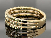 RING AUS 375/- GELBGOLD MIT BRILLANTEN BEH. (ges.ca. 0,483 ct.)