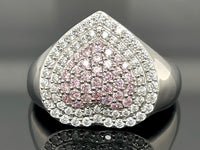 RING AUS 925/- SILBER RHODINIERT MIT ZIRKONIA
