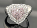 RING AUS 925/- SILBER RHODINIERT MIT ZIRKONIA