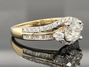 RING AUS 585/- GELBGOLD MIT DIAMANTEN  (GES.CA.1,50 ct.)