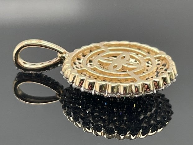 ANHÄNGER AUS 585/- GELBGOLD MIT DIAMANTEN ( GES.CA. 1,00 ct.)