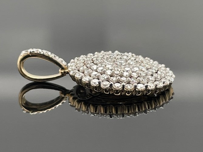 ANHÄNGER AUS 585/- GELBGOLD MIT DIAMANTEN ( GES.CA. 1,00 ct.)