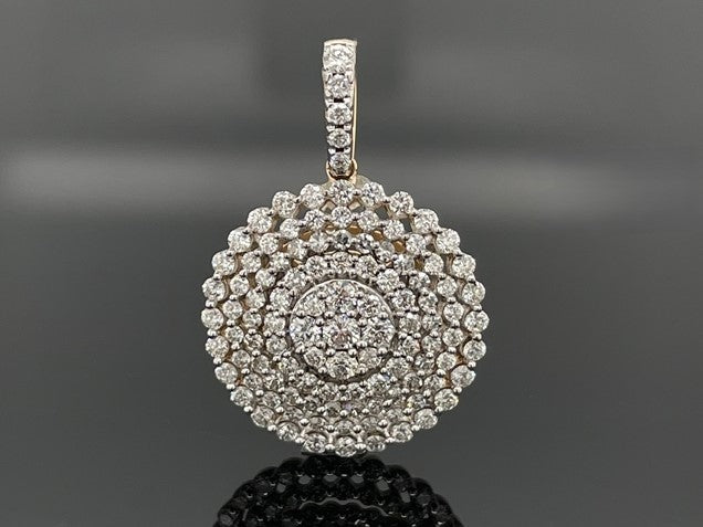 ANHÄNGER AUS 585/- GELBGOLD MIT DIAMANTEN ( GES.CA. 1,00 ct.)