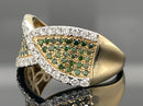 RING AUS 585/- GELBGOLD MIT BRILLANTEN (GES. CA. 1,0 ct.)