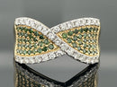 RING AUS 585/- GELBGOLD MIT BRILLANTEN (GES. CA. 1,0 ct.)
