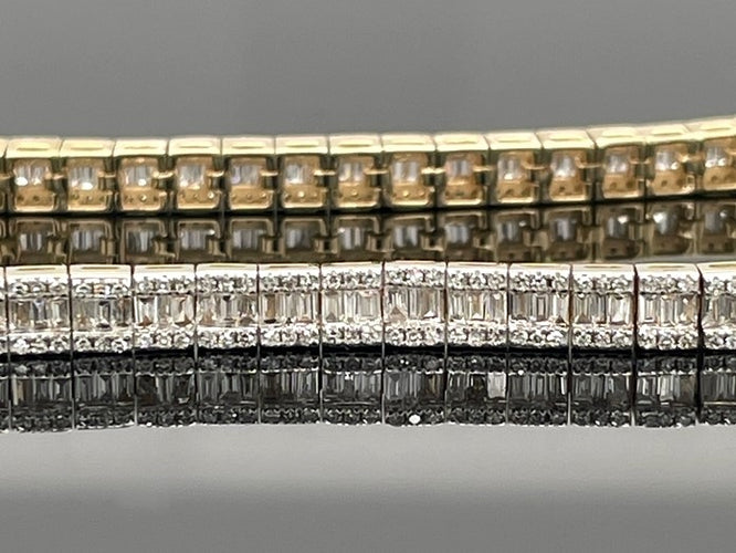 ARMBAND 585/- GELBGOLD MIT DIAMANTEN ( GES. CA. 2,00 ct.)