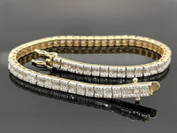 ARMBAND 585/- GELBGOLD MIT DIAMANTEN ( GES. CA. 2,00 ct.)