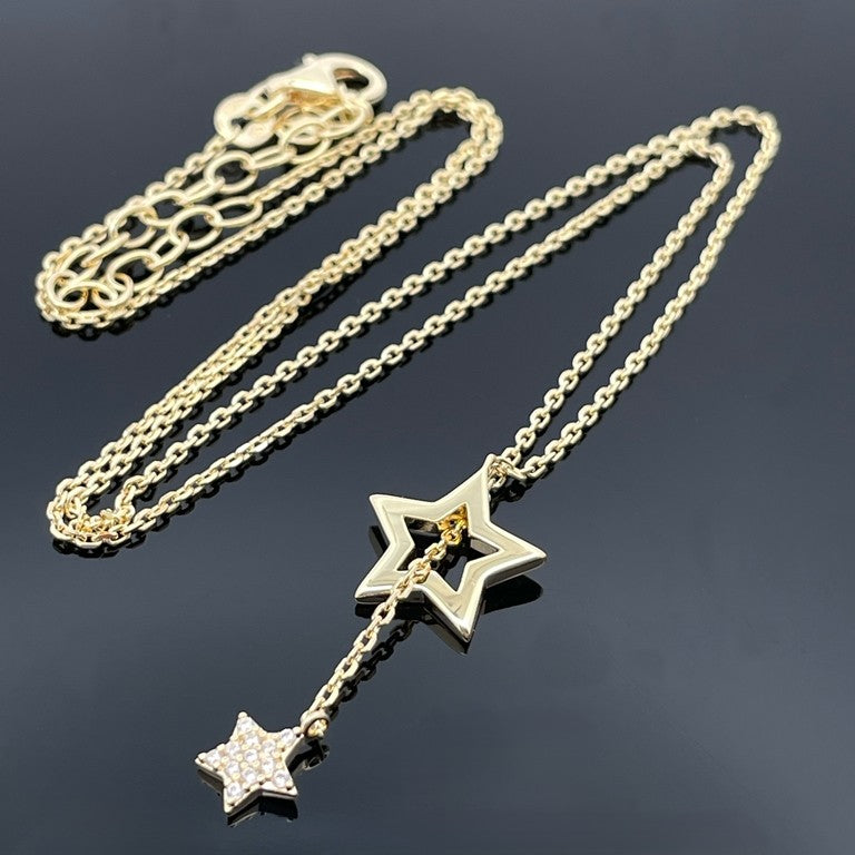 KETTE AUS 925/-SILBER GELVERGOLDET MIT ZIRKONIA
