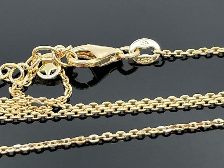 KETTE AUS 925/-SILBER GELVERGOLDET MIT ZIRKONIA