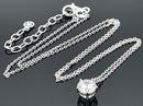 ANKERKETTE MIT ANHÄNGER AUS 925/- SILBER RHODINIERT MIT ZIRKONIA