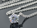 ANKERKETTE MIT ANHÄNGER AUS 925/- SILBER RHODINIERT MIT ZIRKONIA