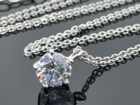 ANKERKETTE MIT ANHÄNGER AUS 925/- SILBER RHODINIERT MIT ZIRKONIA