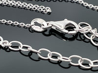 ANKERKETTE MIT ANHÄNGER AUS 925/- SILBER RHODINIERT MIT ZIRKONIA