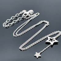 KETTE AUS 925/-SILBER RHODINIERT MIT ZIRKONIA