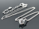 ANKERKETTE MIT ANHÄNGER AUS 925/- SILBER RHODINIERT MIT ZIRKONIA