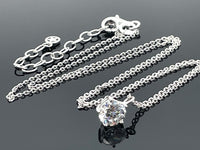 ANKERKETTE MIT ANHÄNGER AUS 925/- SILBER RHODINIERT MIT ZIRKONIA